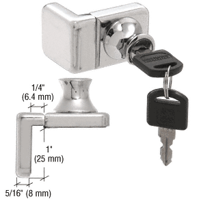 No-Drill Showcase Lock can be used on any thickness of glass door or showcase.
