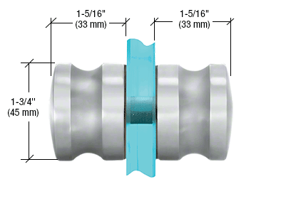 Türknopf für 6 mm bis 12 mm Glastüren.