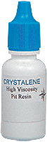 Crystalene high Viscosity Pit Fill Resin.