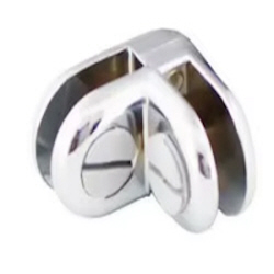 Glasverbinder aus Messing, zweifach.