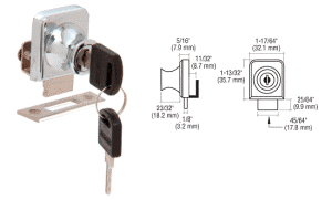 Glass Door Lock for Glass Doors and Cabinets