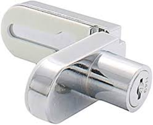 Vitrinenschlösser zum Aufkleben an einflügelige Glastüren.