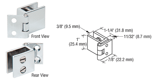 Vitrinenscharniere für Glasvitrinen mit Glastüren